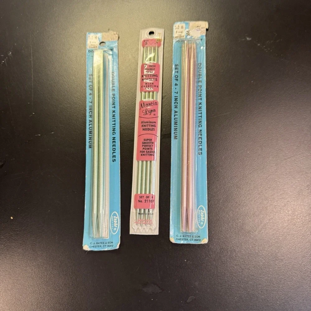 Vintage  Knitting Needles‎ Size 8,8,& 7 Double Point New In Package